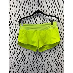 Lululemon Speed Up Shorts Women's 6 Neon Yellow Lined Lightweight